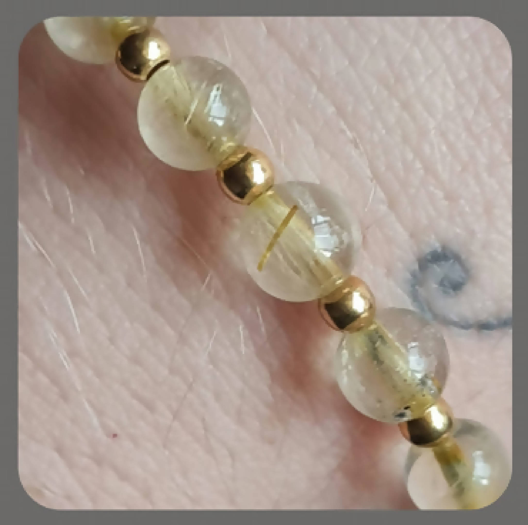 Golden Healer and vermeil (gold plated sterling silver) stacker bracelet