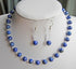 Lapis Lazuli Gemstone Necklace & Earring set 507/2522