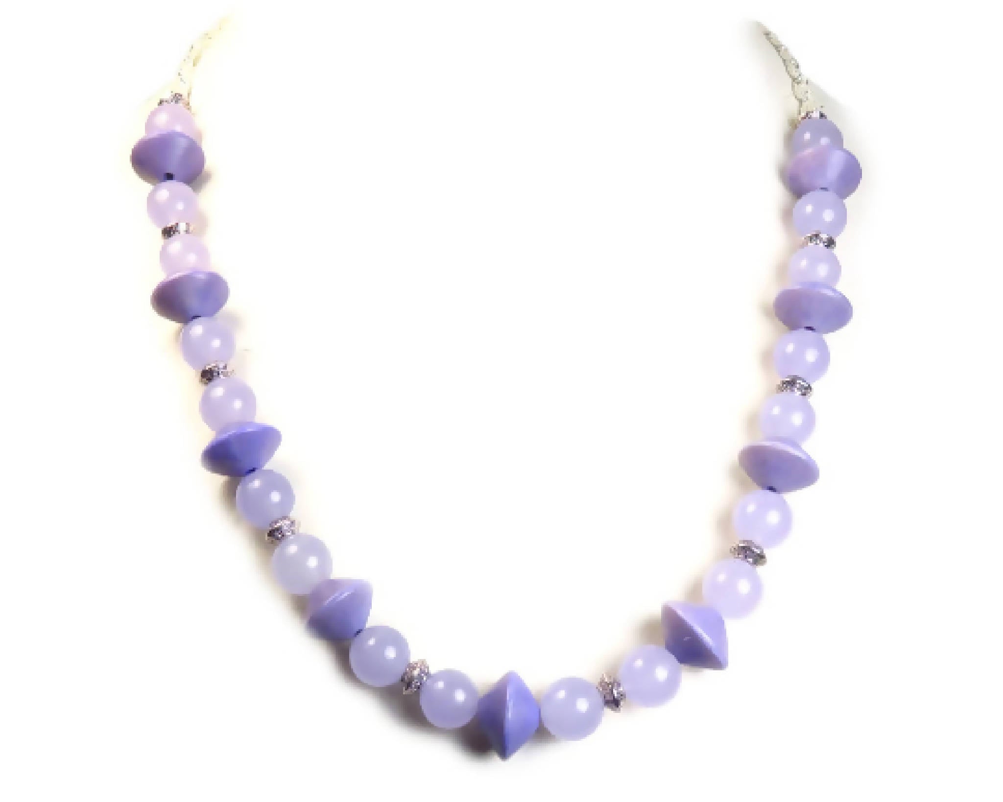 Unique by Dragonheart 54cm necklace and 4.5cm drop Earrings set featuring purple jade and painted wood