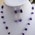 Amethyst Gemstone & Swarovski Crystal Necklace & Earrings (118)