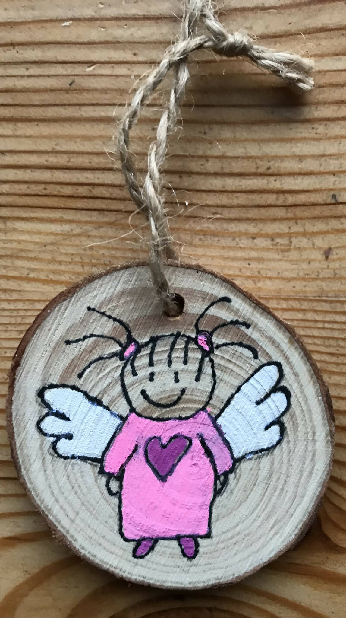 Wood cookie Christmas decorations little angel