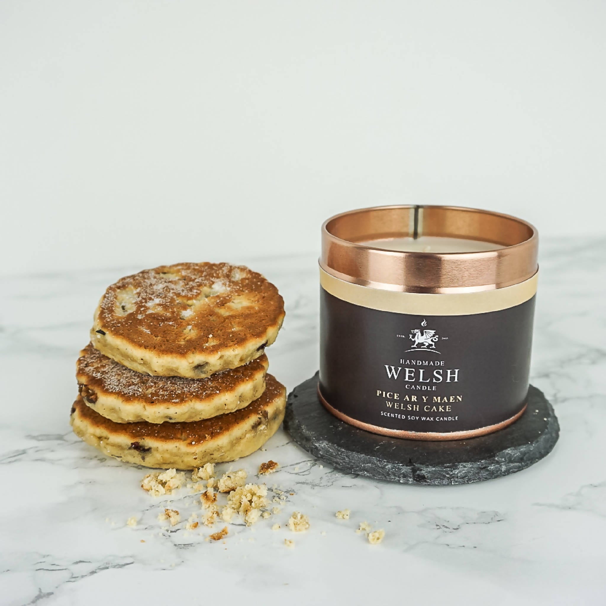 Welsh Cake Tin Candle | Handmade Welsh Candle
