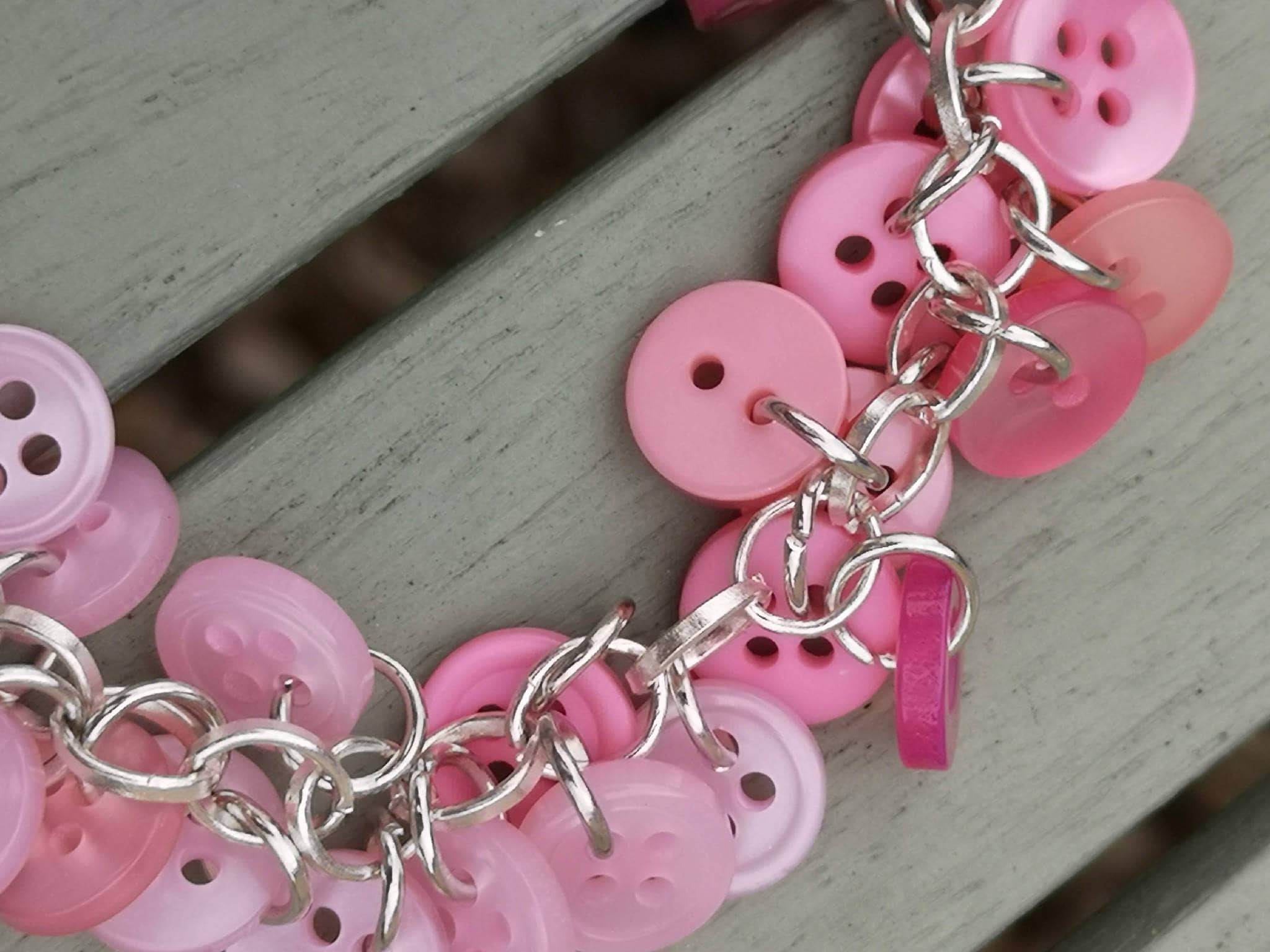 Button Bracelet (Pink Ballyage)