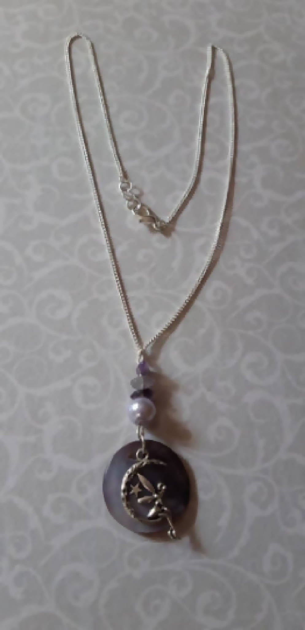 Amethyst fairy necklace