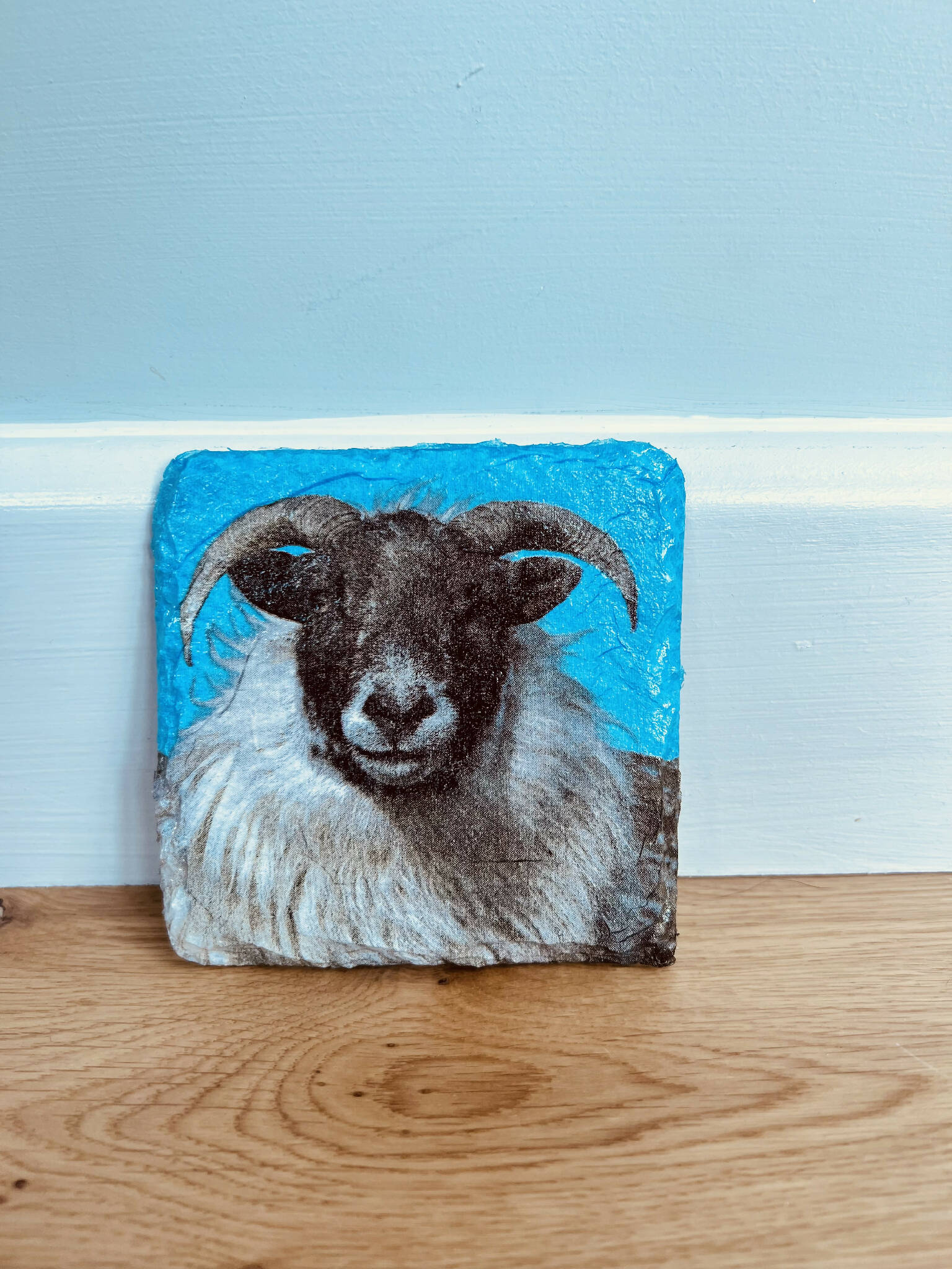 Sheep slate coasters x 4