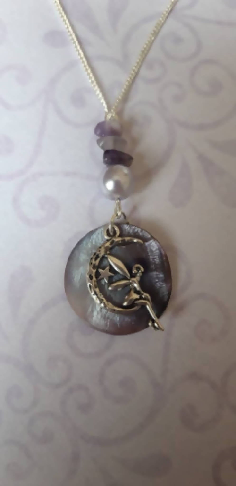 Amethyst fairy necklace