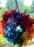 Rag Wreath in Rainbow Colours