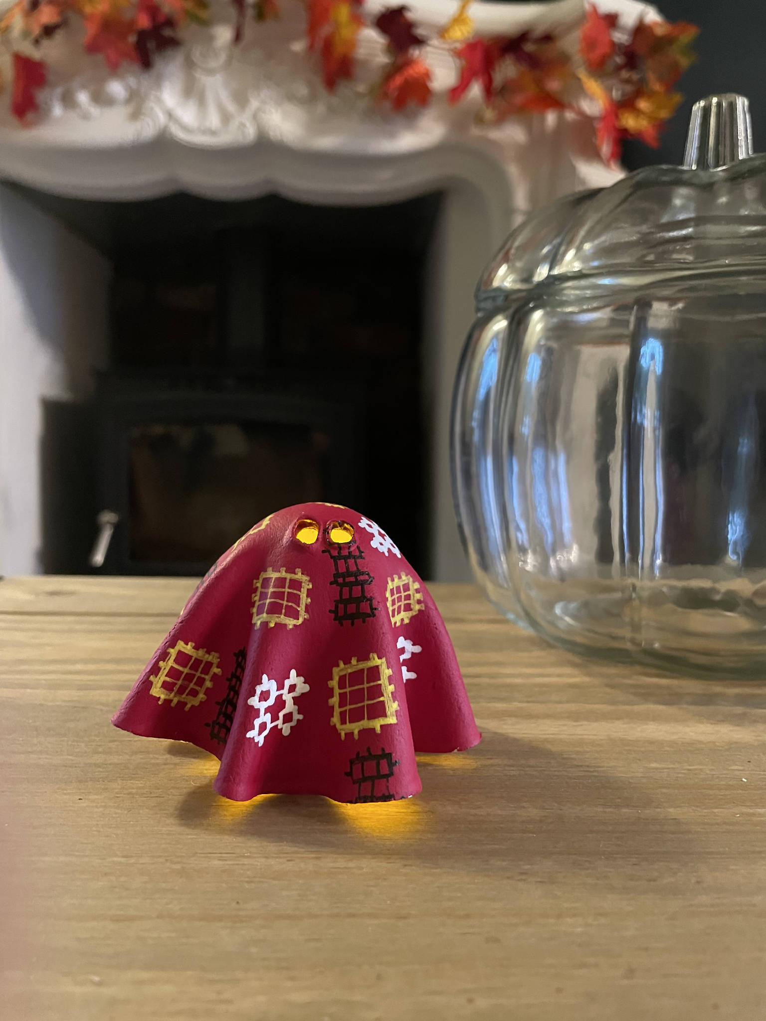 Welsh Blanket Little Ghostie Bach tealight ghost