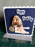 Birthday card, collie dog theme