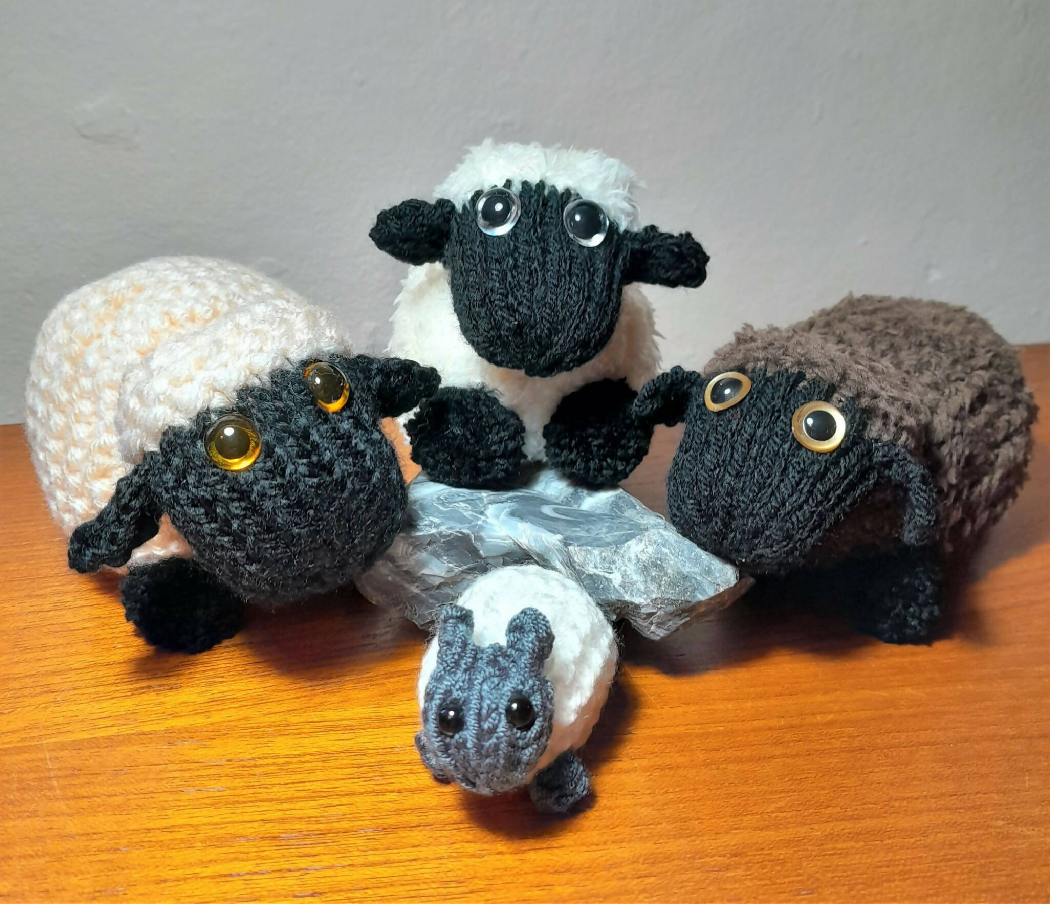 Knitted Sheep Family