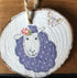 Spring sheep wood cookie decoration