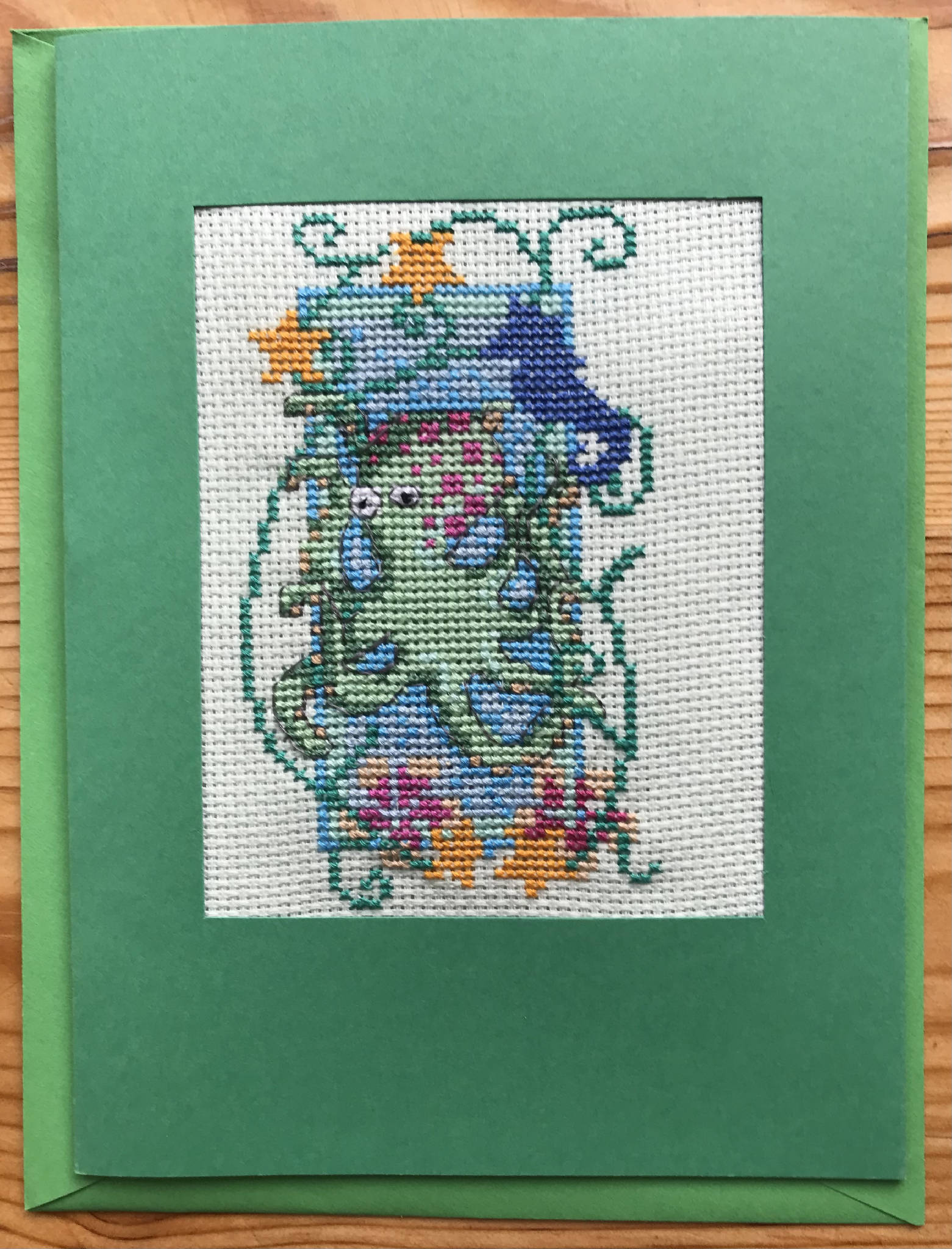 Cross Stitch Card - Octopus’s Garden