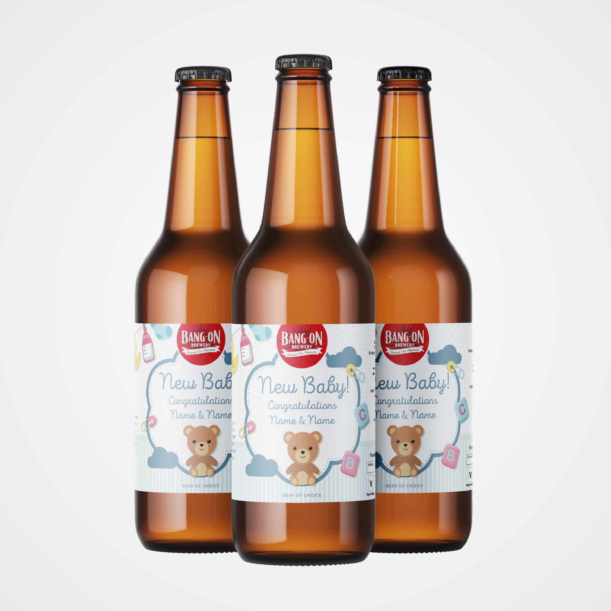 Personalised New Baby Beer - 6 Pack