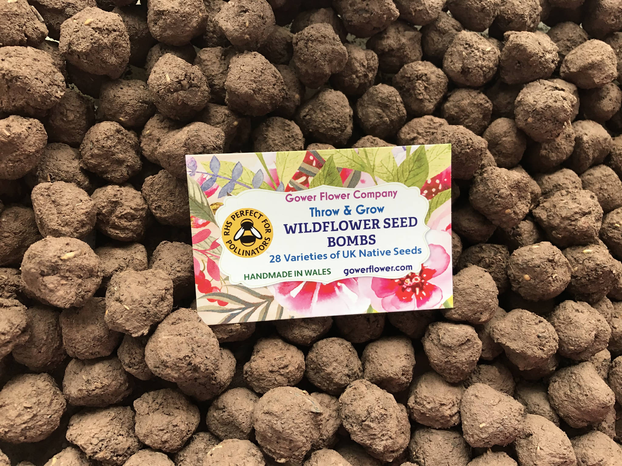 120 x Wildflower Seed Bombs| Eco Friendly| Easy Gardening| Bee Friendly| RHS Perfect Pollinators