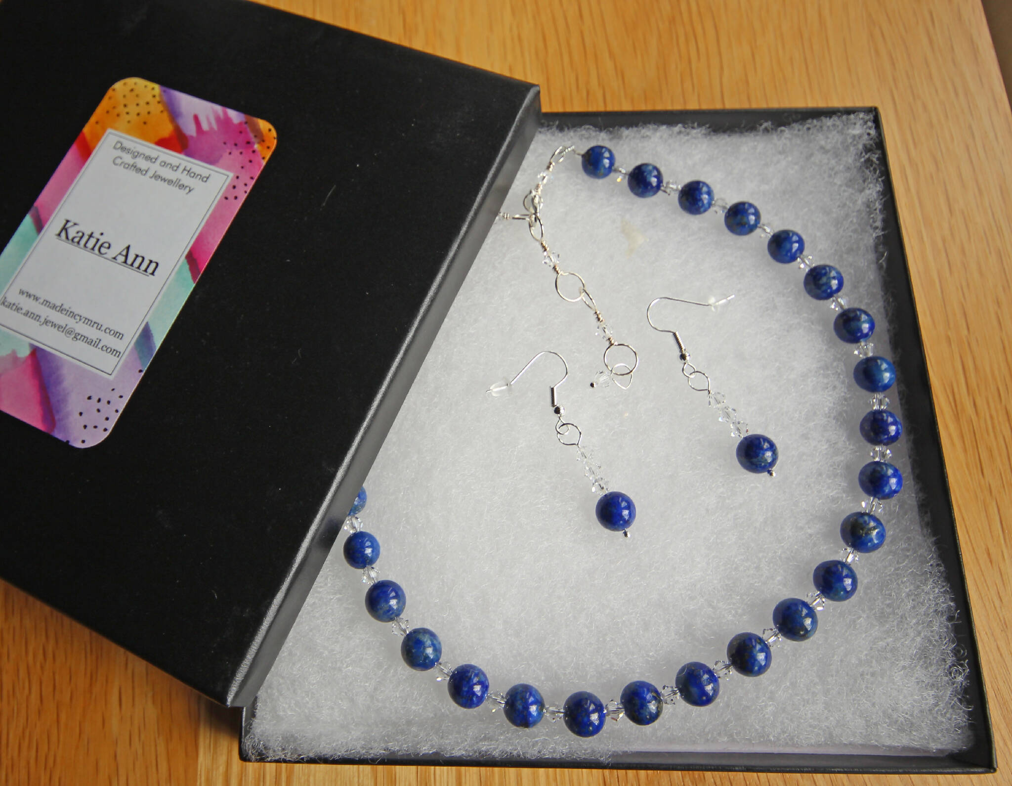 Lapis Lazuli Gemstone Necklace & Earring set 507/2522
