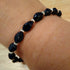 Handmade 16cm bracelet with recycled Navy Blue beads & silver spacers 2