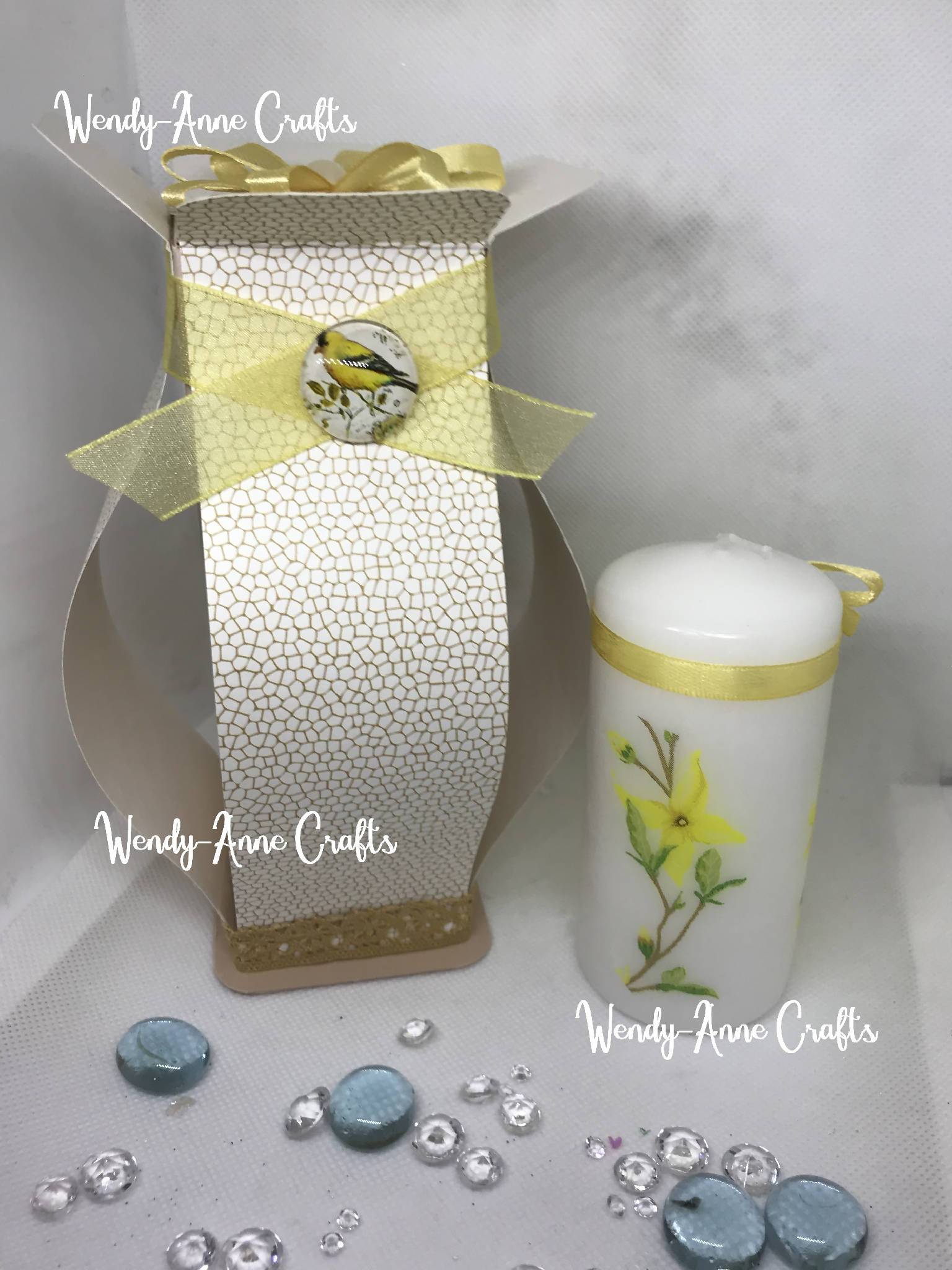 Beautiful candle and ornamental gift box