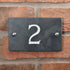 Smooth slate house number