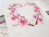 Hand-painted watercolour print of Mother's Day cherry blossom heart