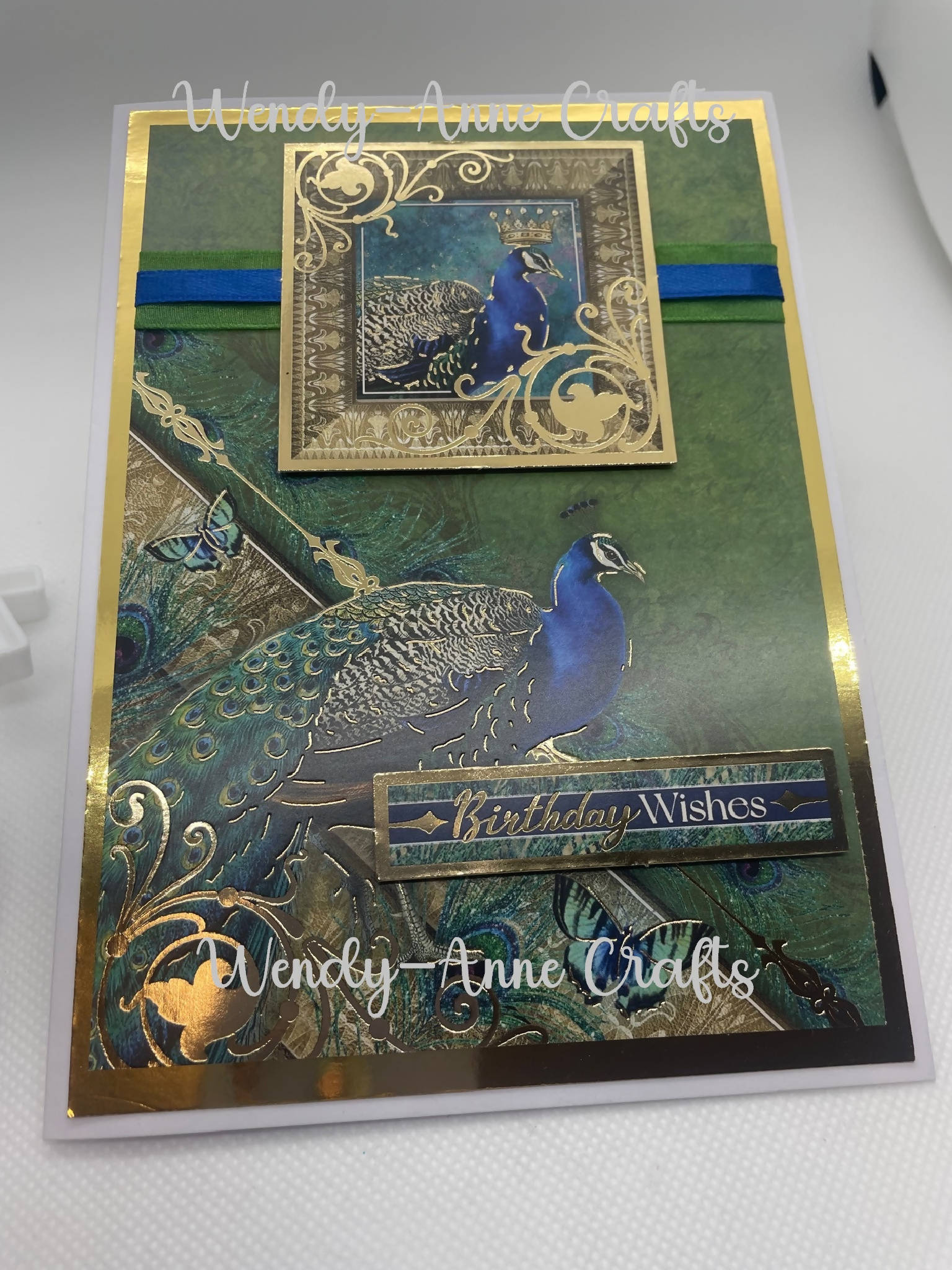Elegant peacock card