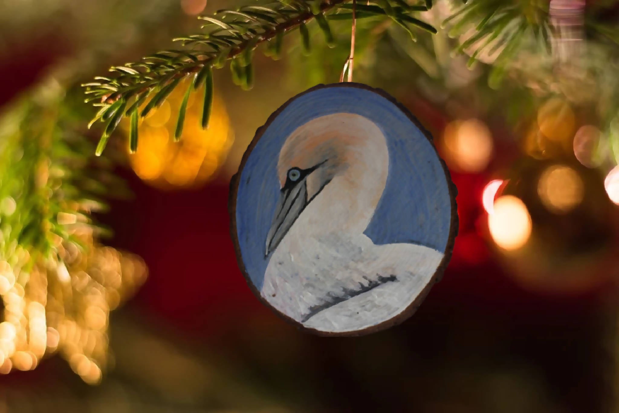 Gannet Hand Painted Wall/Tree Decoration