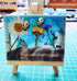 Resin art bees theme on canvas
