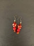 Orange Spotted Heart Bead Earrings