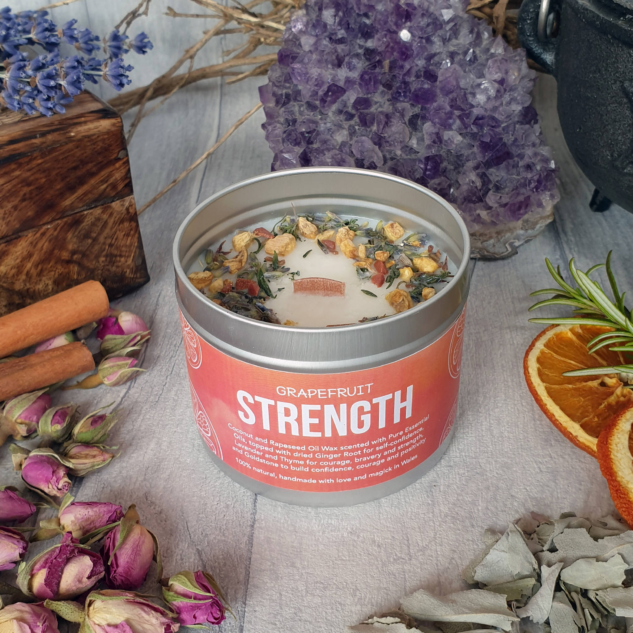 Strength Charm Candle - GRAPEFRUIT
