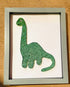 Quilled paper dinosaur picture