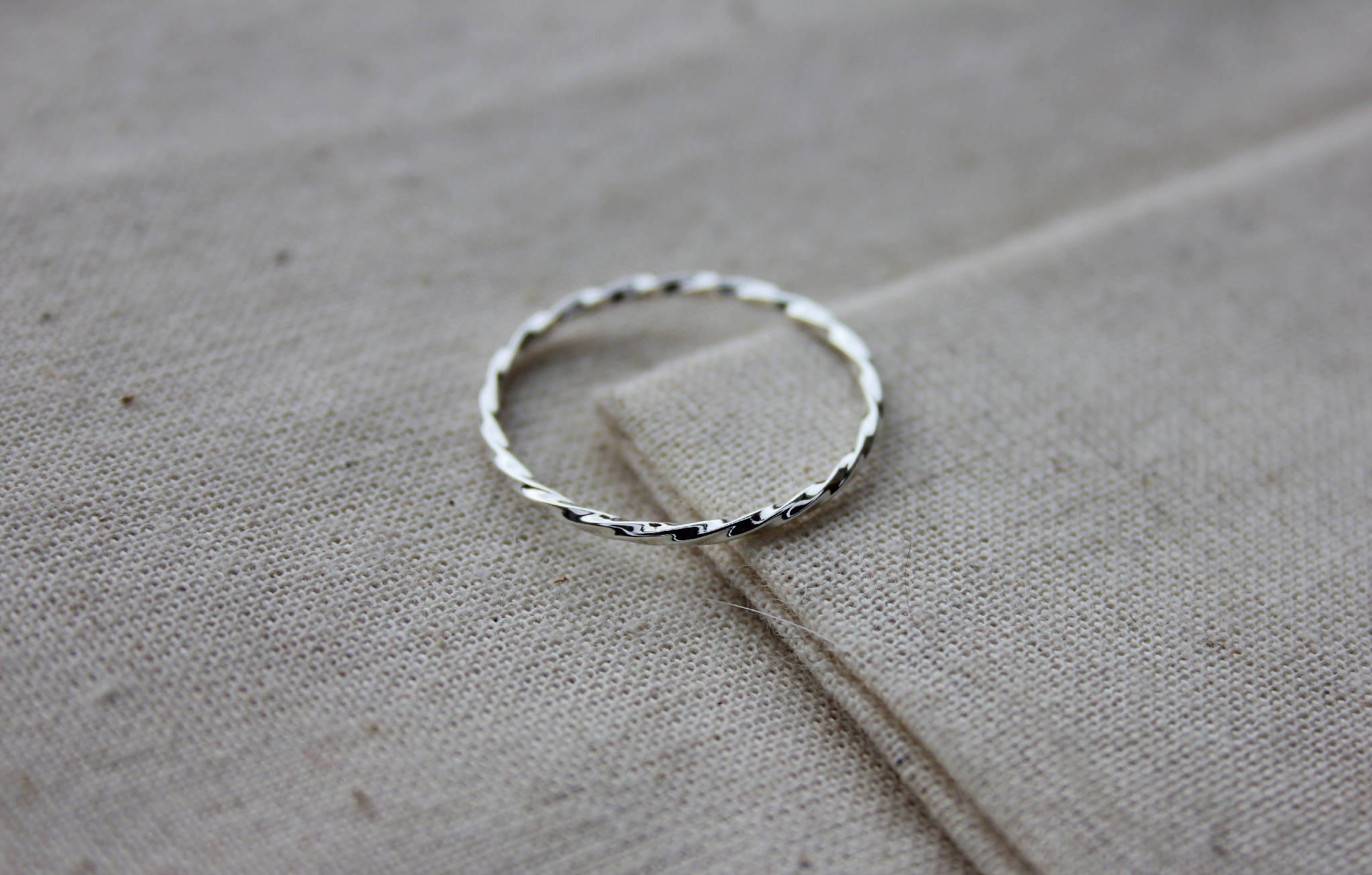 Handmade Recycled Sterling Silver Full Twist Ring