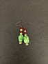 Green and Red Drop Earrings