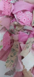 Pink Shabby Chic Heart Shaped Rag Wreath