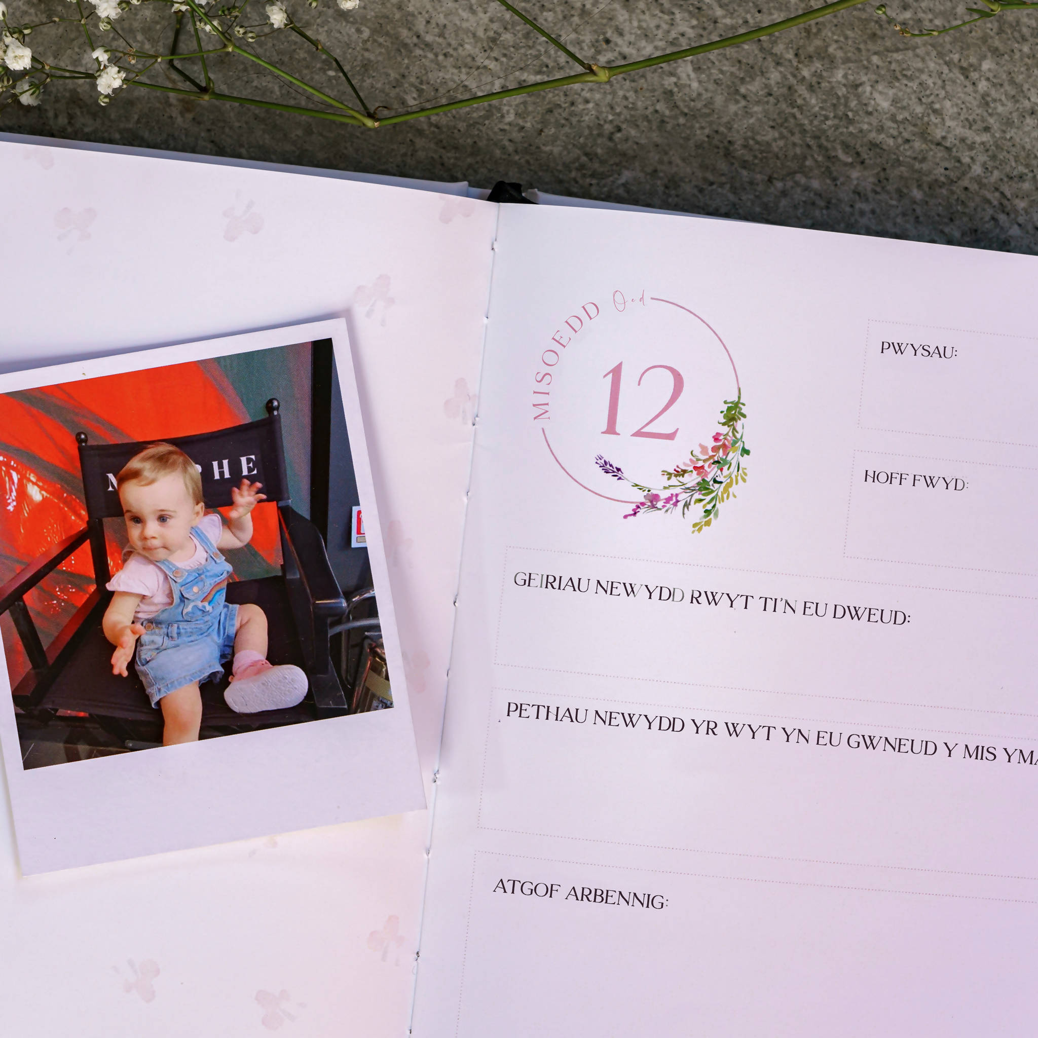Luxury Welsh Baby Memory Book