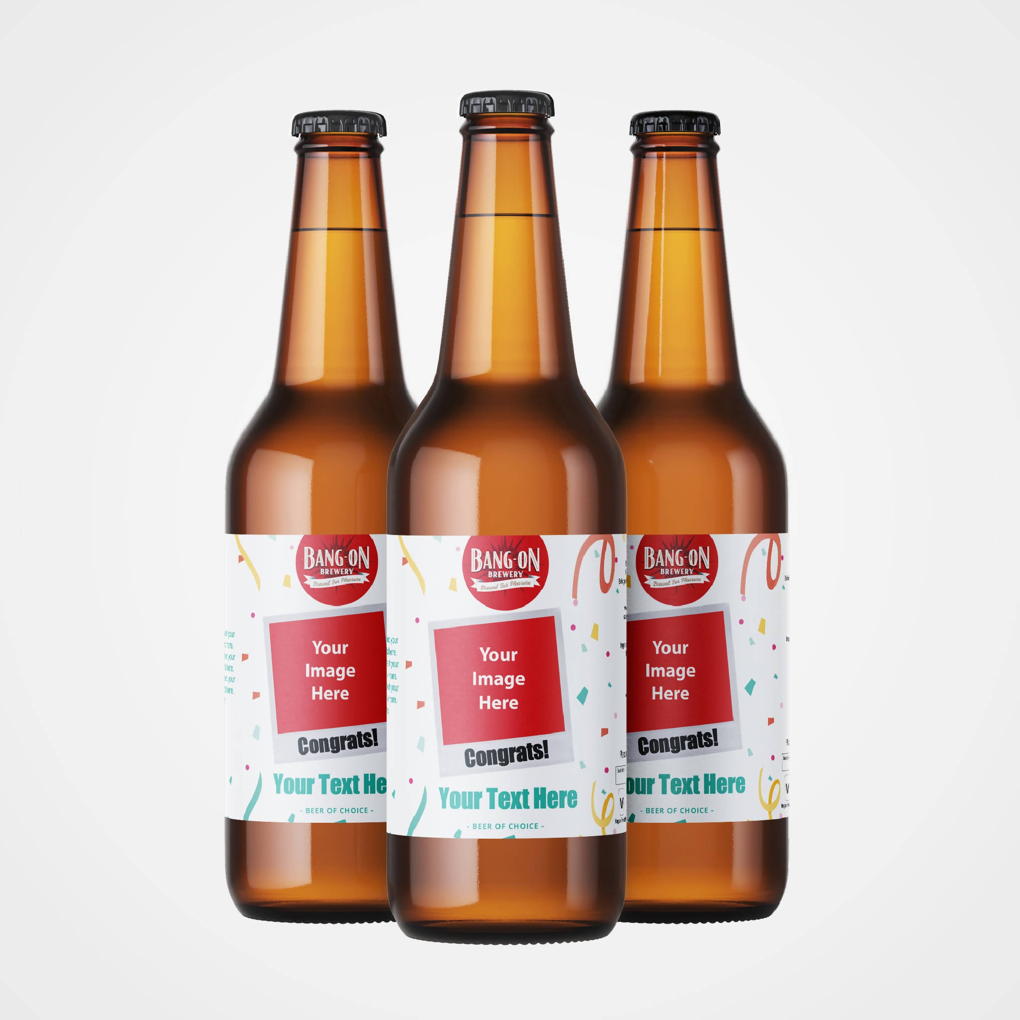 Congratulations With Image Beer - 6 Pack