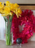 Red and Pink Heart Shaped Rag Wreath