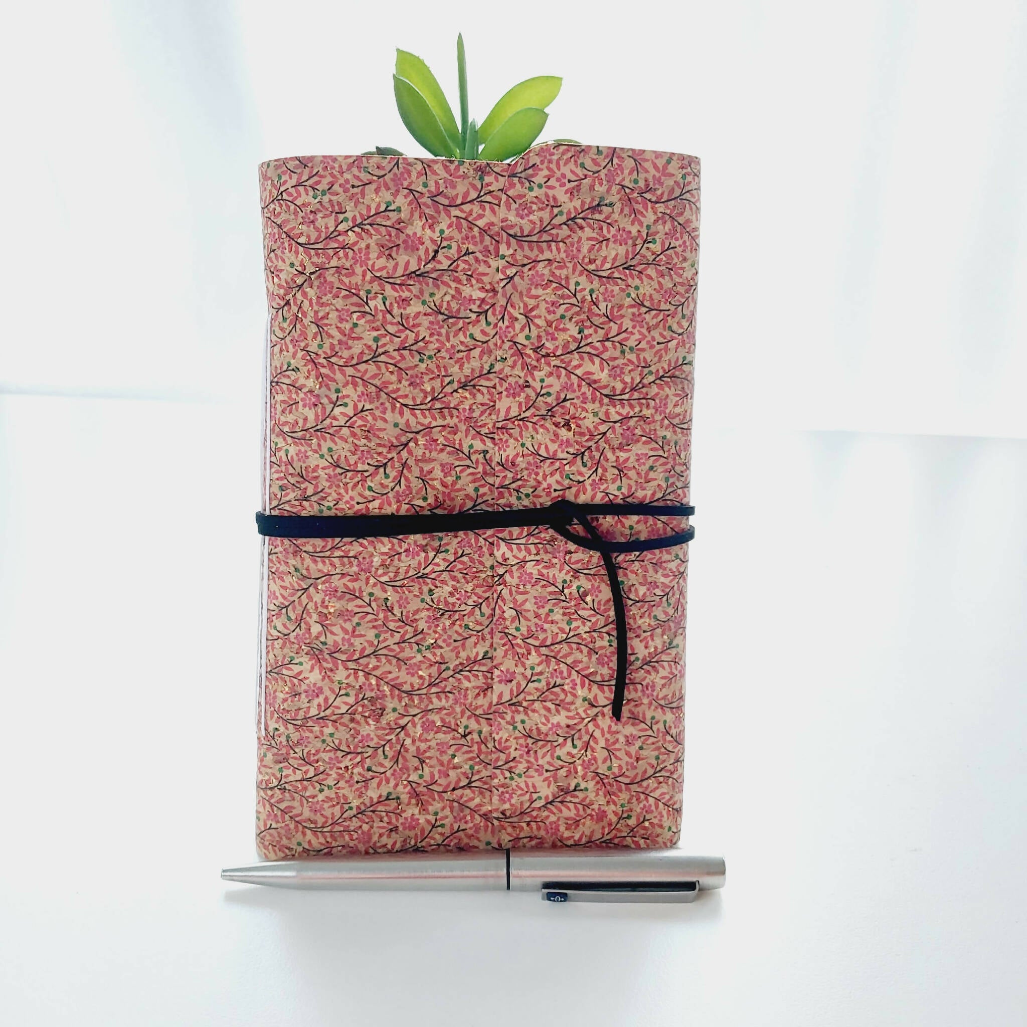Pink Blossom Notebook plant & pen