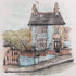 Custom hand-painted watercolour original, prints, or cards of your house, A5, A4 prints