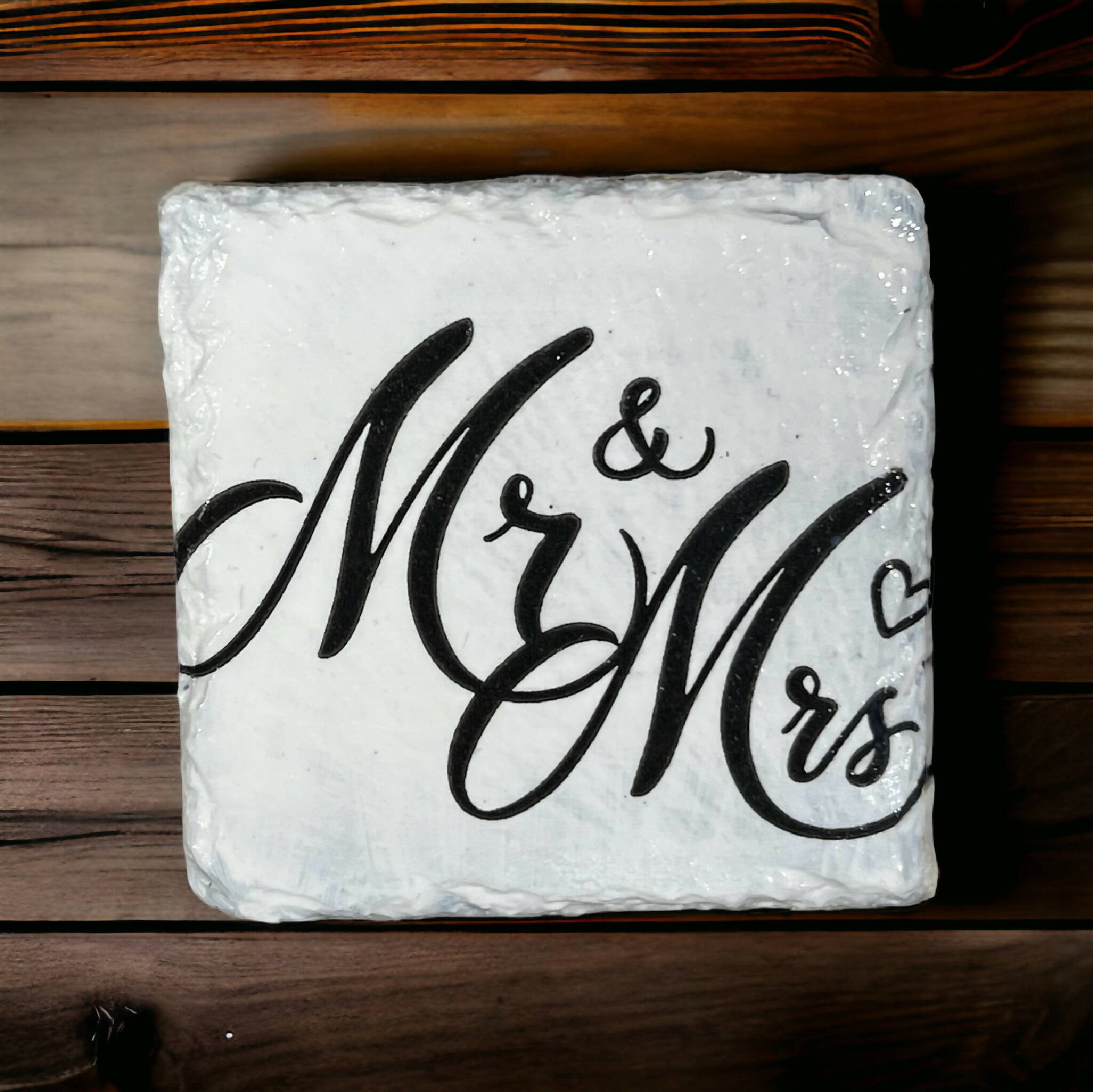 Mr & Mrs slate coasters, drink coasters, stocking filler,