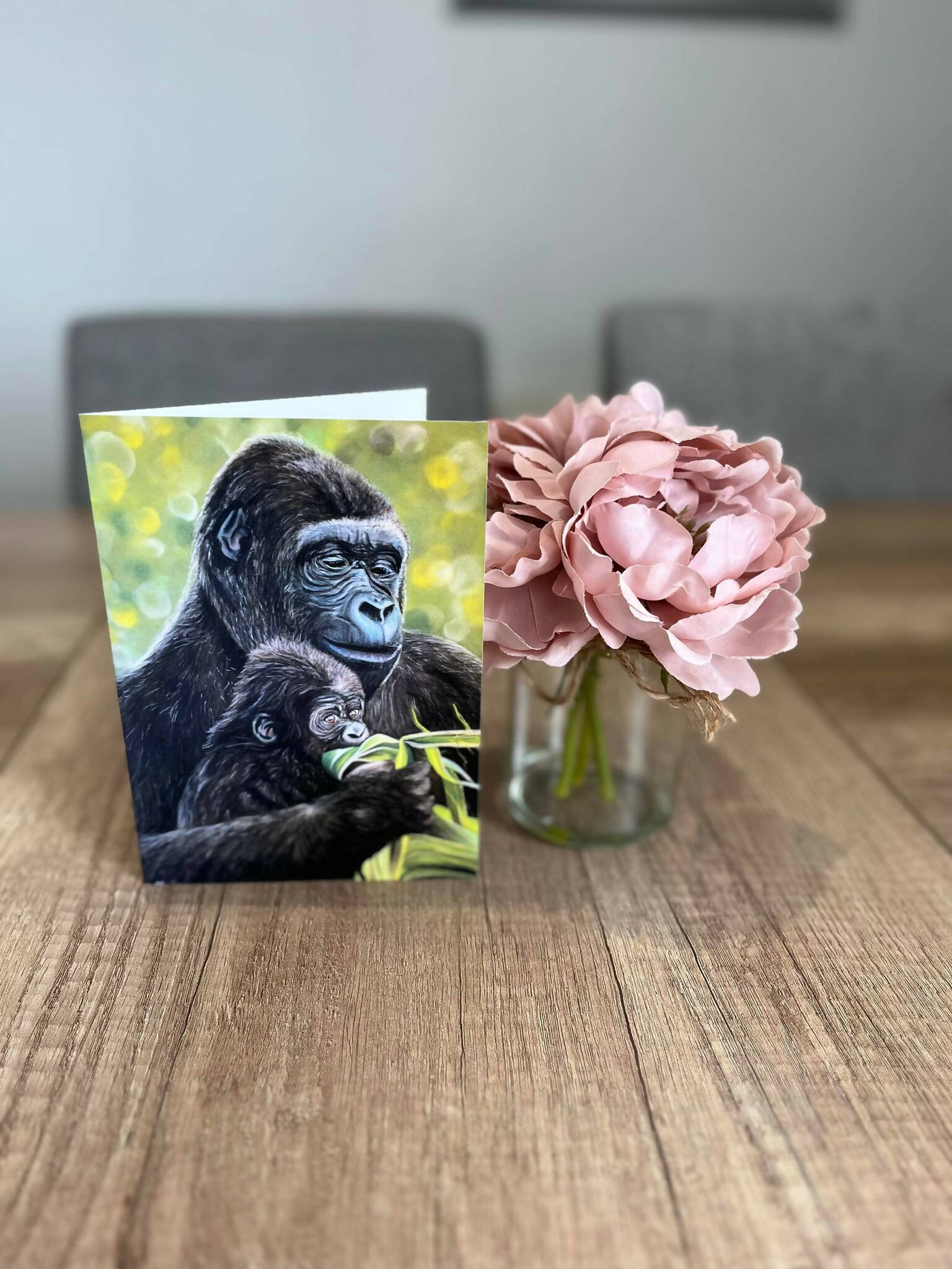 Gorilla Greetings Card Art Print