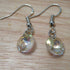 Handmade earrings with round shaped faceted AB crystal bead