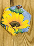 Sunflower hexagonal slate coaster