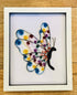 Quilled rainbow butterfly with white frame