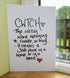Cwtch handwritten A4 print, PRINT ONLY no frame or mount.