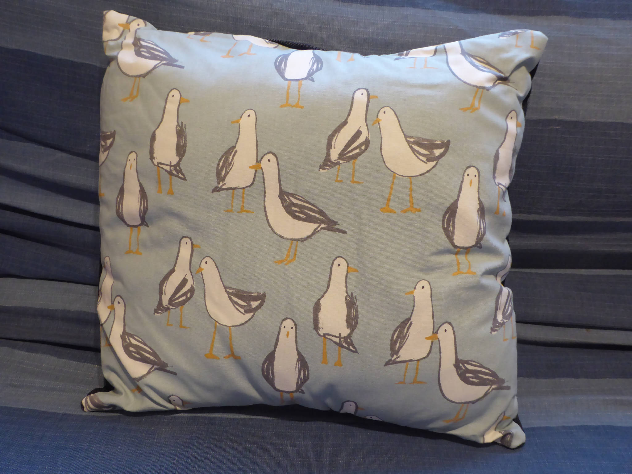 Pair of Seagull Fabric Cushion Covers