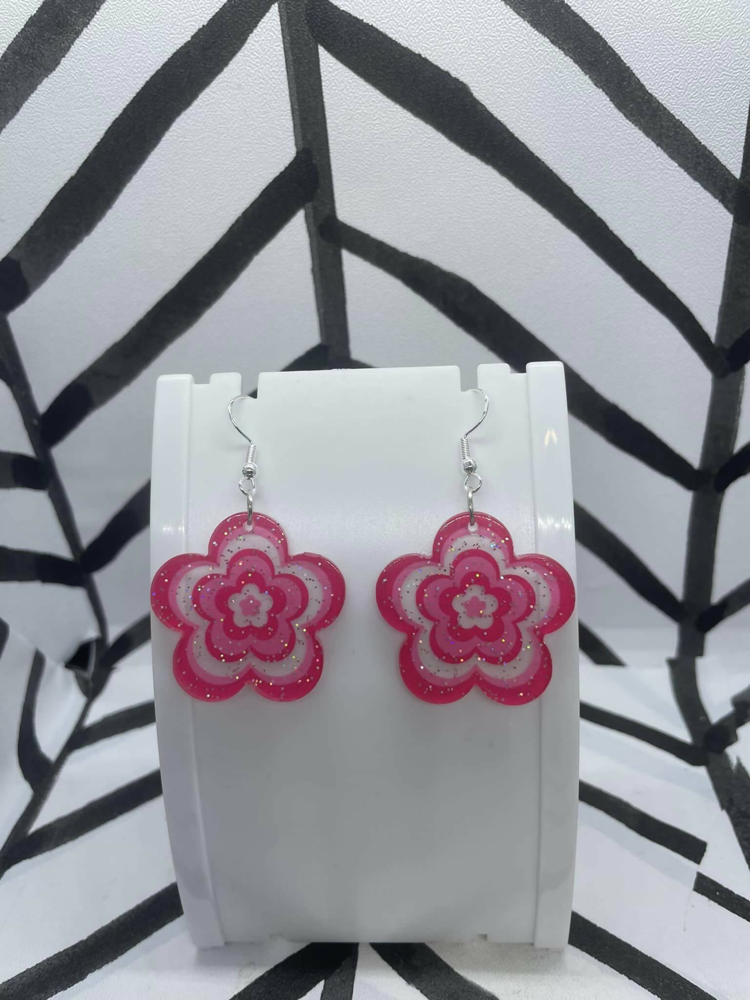 Silver 925 Flower Earrings - colours to choose from
