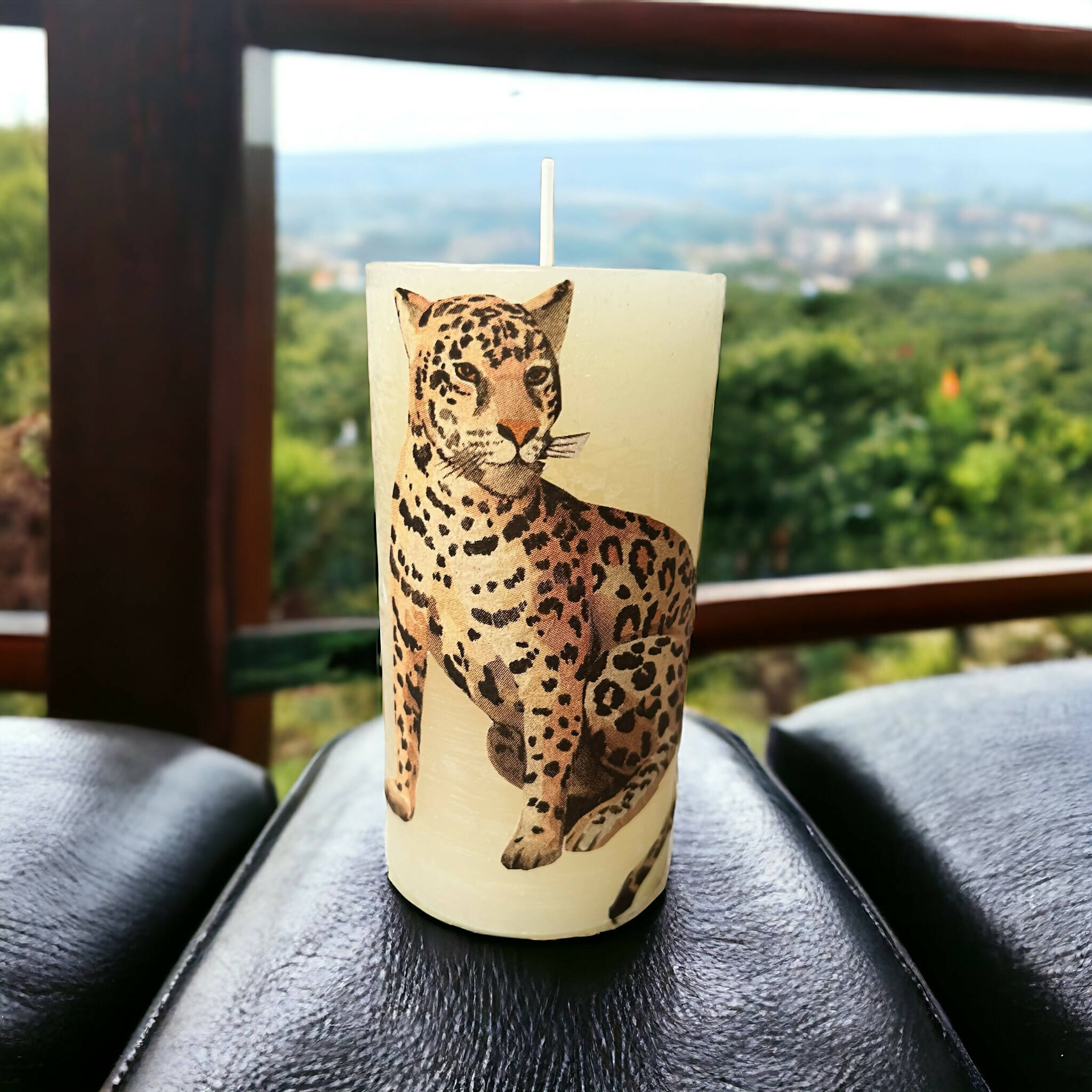 Cheetah candle