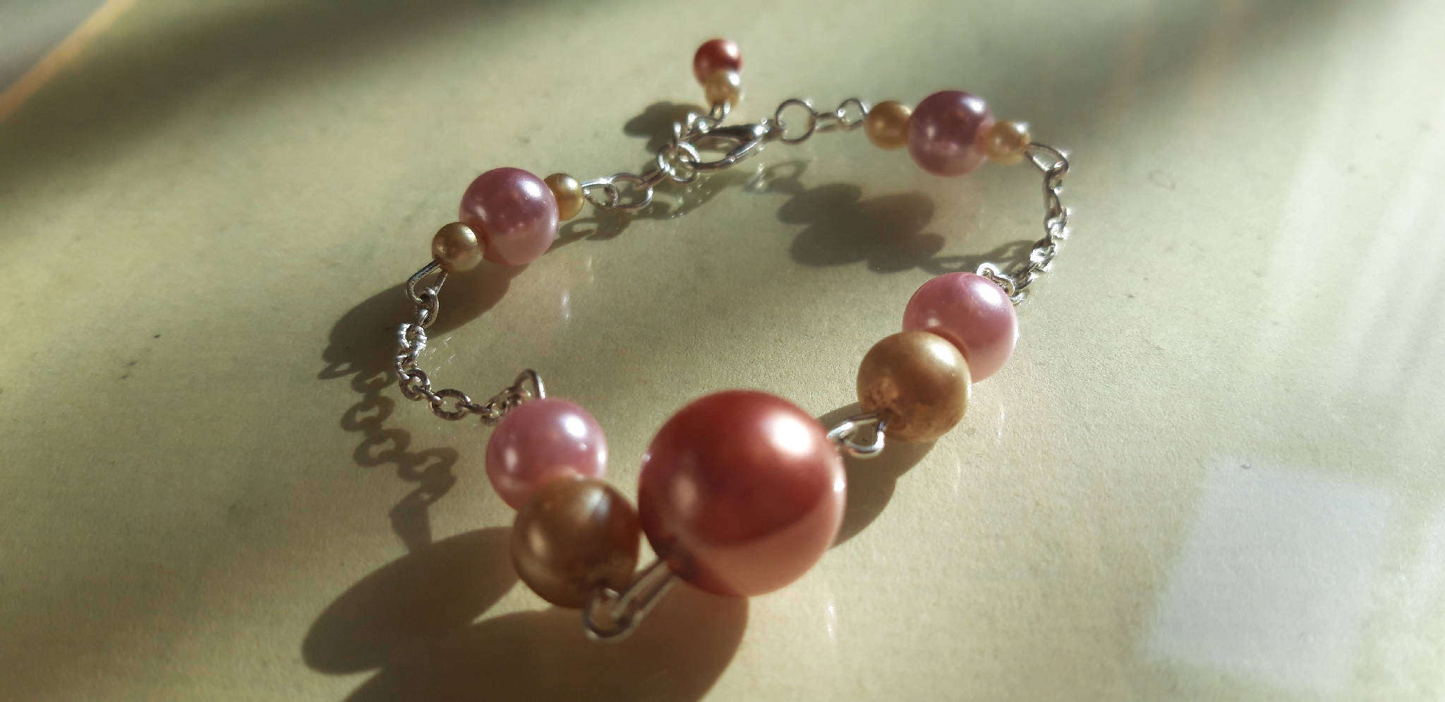 Delicate pink bracelet