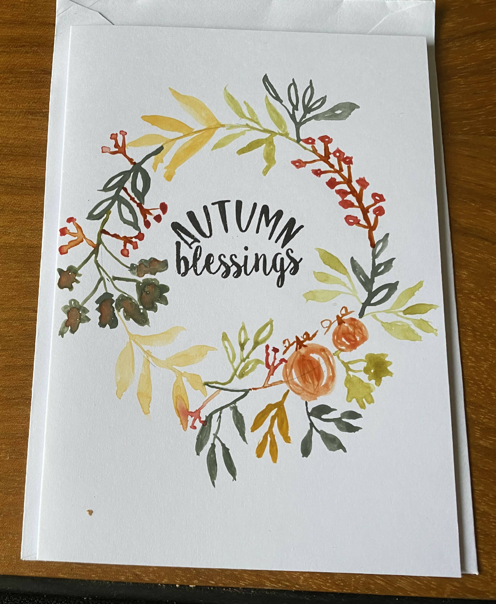 Autumn blessings card