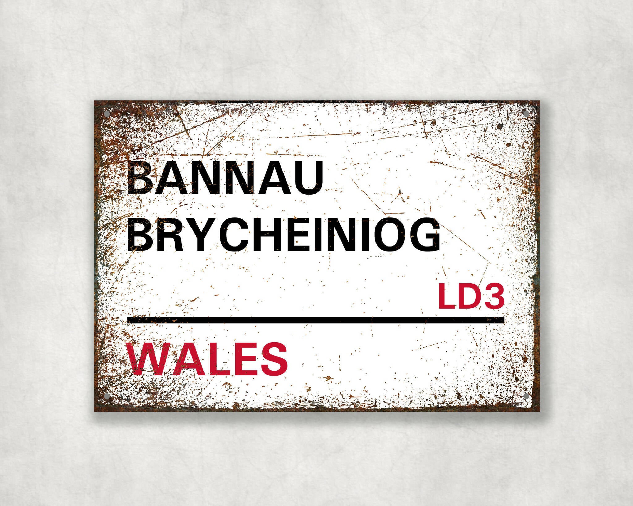 Bannau Brycheiniog Welsh Sign | Aluminium Printed Metal Street Sign - Gift | Keepsake | Welsh Gift | Welsh Souvenir
