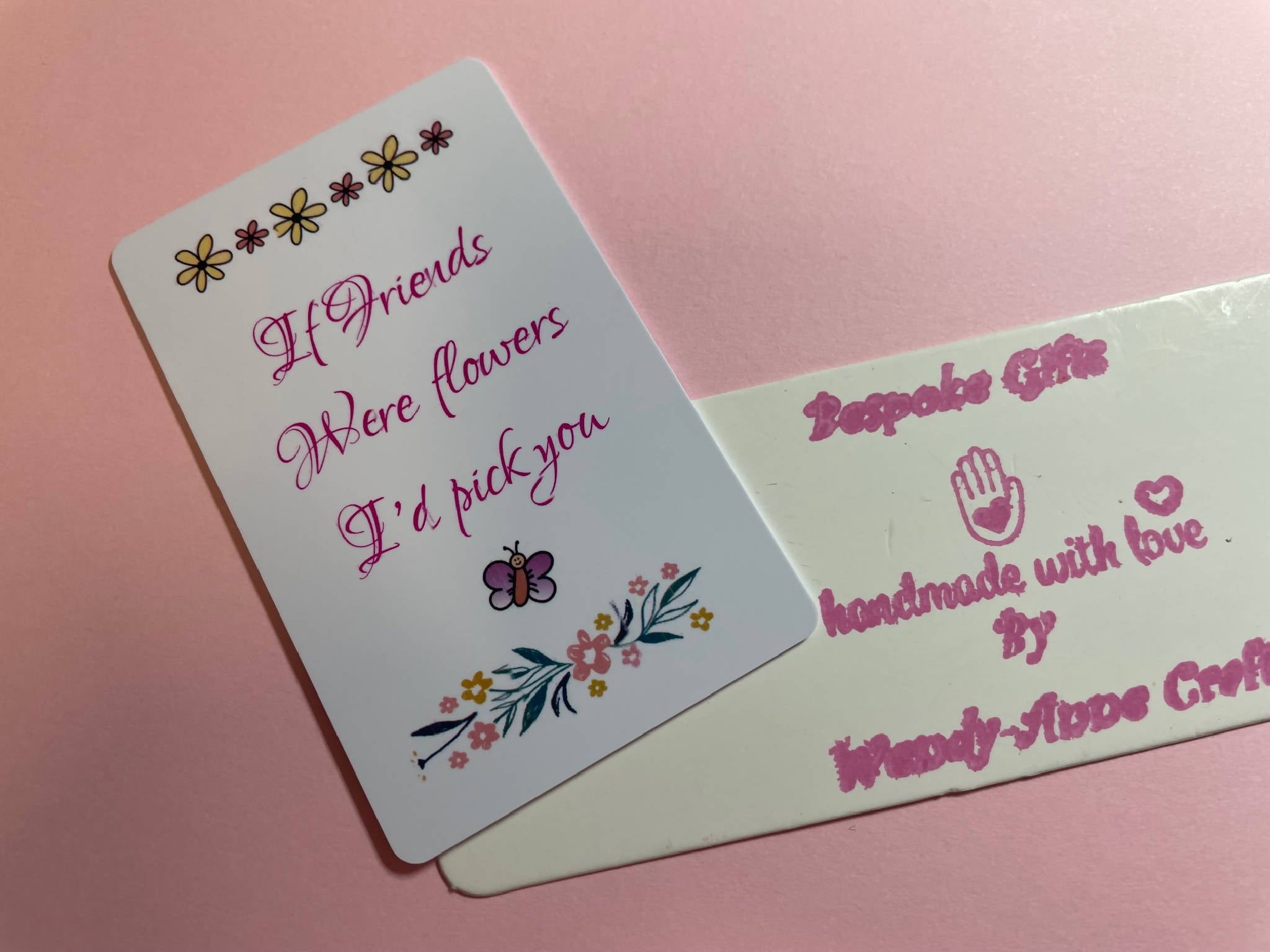 If Friends were flowers mini keepsake gift card